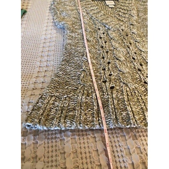 New York "At Last" Variegated Brown Cream and White Sweater Vest Boho Size Large - Picture 7 of 8